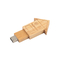 برچسب سفارشی درایو فلش چوبی با چوب طبیعی برای هدیه های تجاری